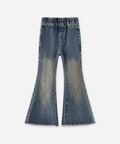 Girls Flare Jeans Elastic Waist | Stretch Denim Pants for Kids