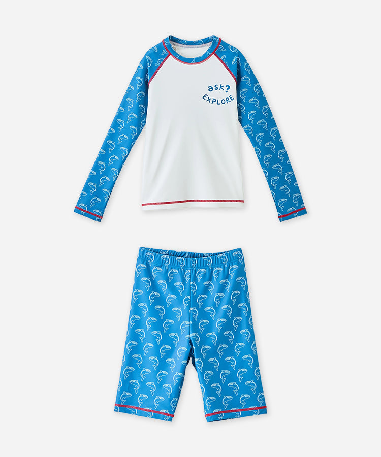 Kids Boys Sun Protection Quick Dry Stretch 2-Piece Swimwear Set
