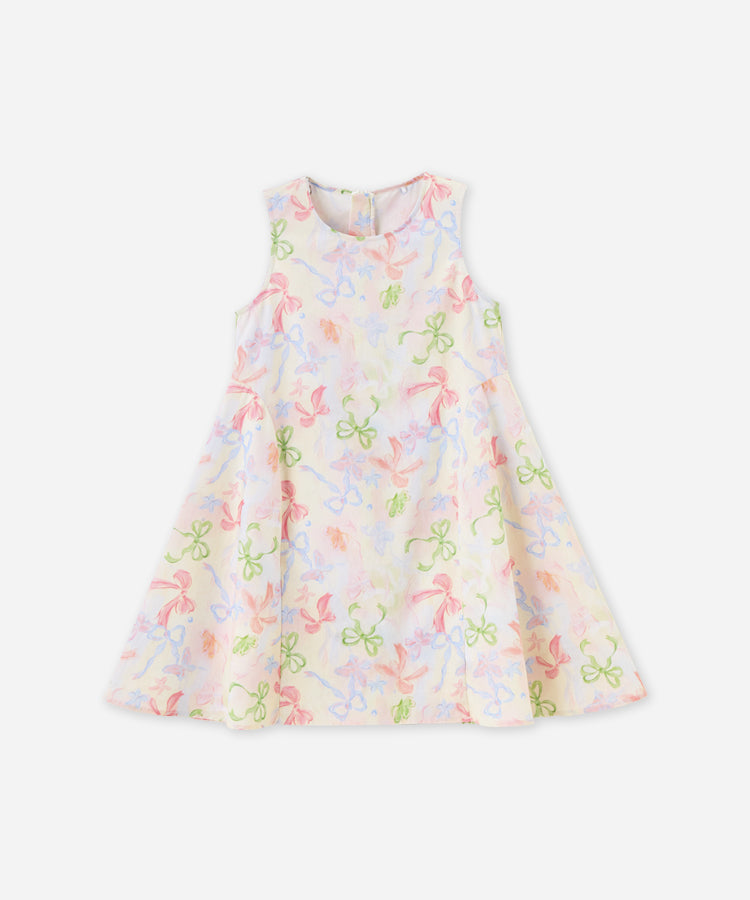 Graffiti Print Kids Dress 100% Cotton Breathable Sleeveless Casual Girls Dress