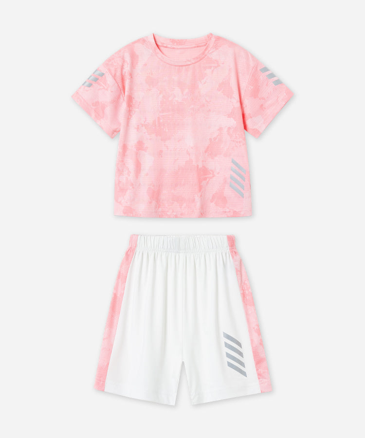 Ensemble short pour enfants filles, séchage rapide, respirant, extensible, tenue de sport