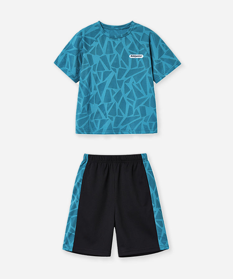 Breathable Quick Dry Kids Boys Short Set Stretchy Skin-Friendly Sports Short Suit