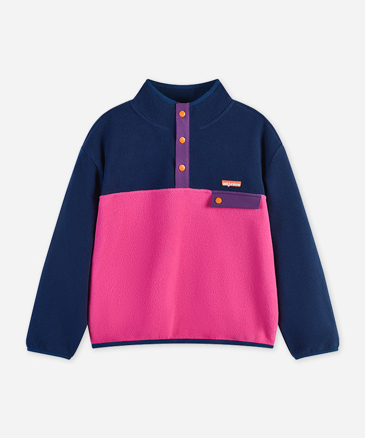 Kids Fleece Lined Sweatshirt | Warm Stand Collar Pullover for Boys & Girls