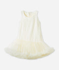 Robe irrégulière en tulle tutu pour enfants, sans manches, en jacquard pour filles