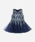 Mermaid Tulle Sequin Denim Kids Dress Sleeveless Casual Princess Dress