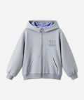 Kids Boys Hooded Sweatshirt Jacket Embroidery Patch Casual Outerwear
