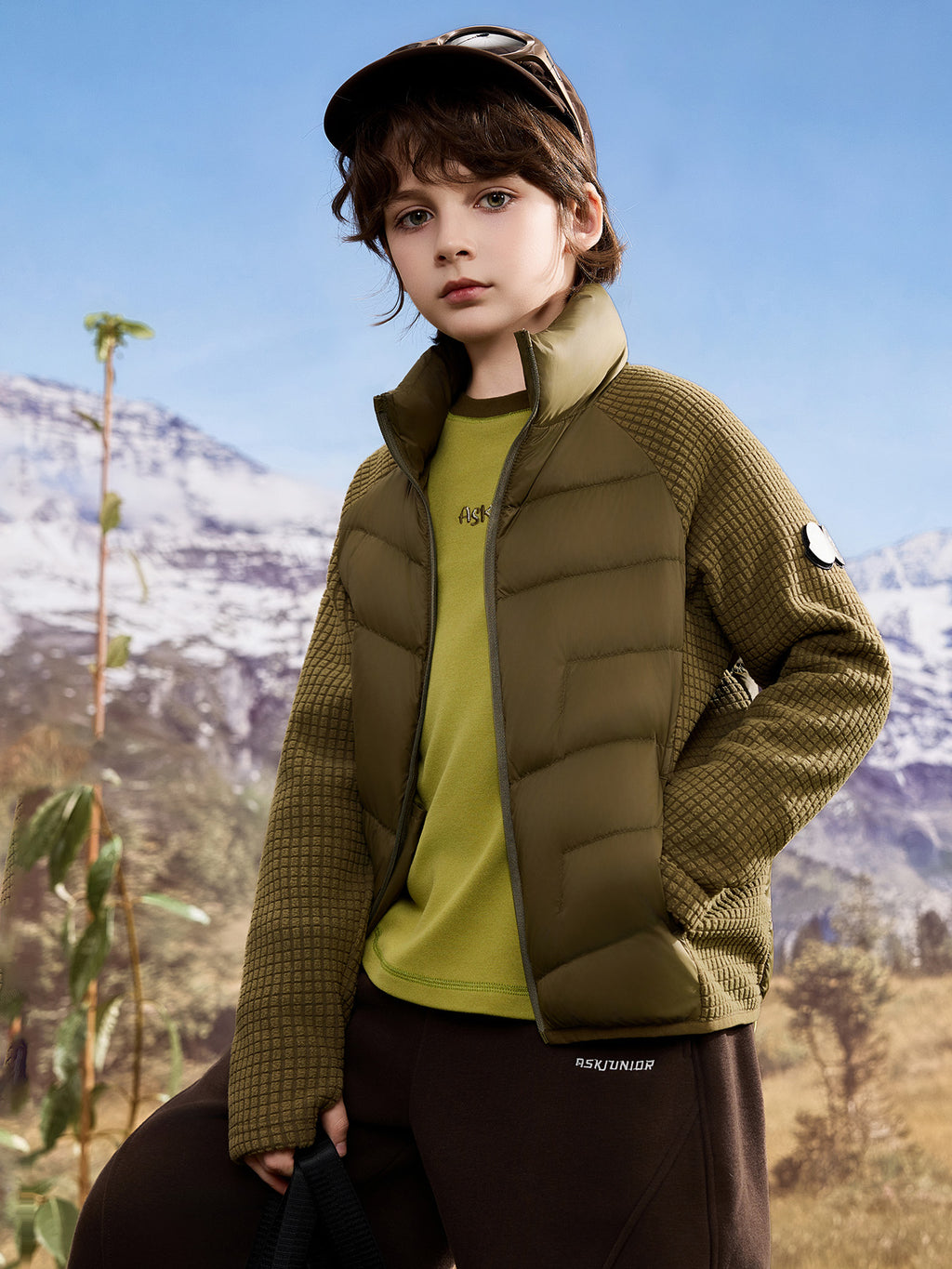 Lightweight White Goose Down Kids Jacket