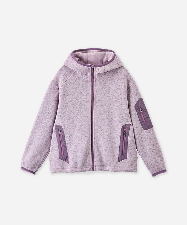 Soft Fleece Hooded Kids Outdoor Jacket