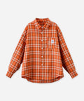 Kids Plaid Shirt Lightweight Sun Protection Shacket | Unisex Plaid Button-Down Top