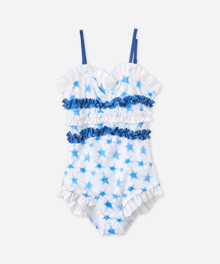 Kids Girls One Piece Swimwear UV Protection Chlorine Resistant