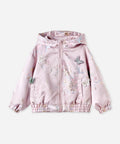 Girls Hooded Baseball Jacket | Autumn Chinoiserie Jacquard Varsity Coat