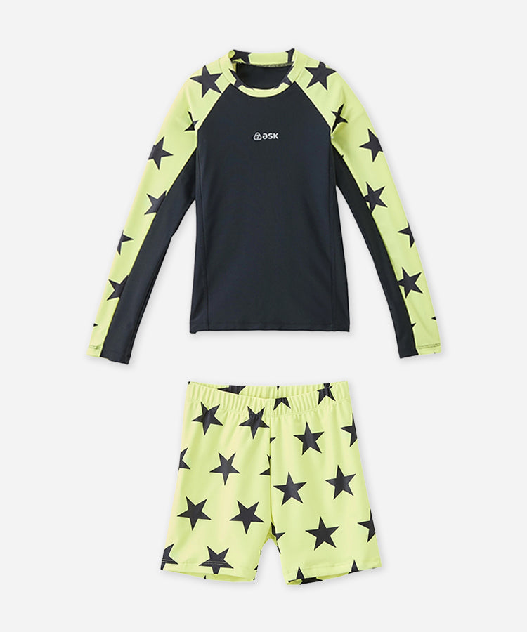 2-Piece Kids Boys Swimwear Quick Dry Sun Protection Stretch Swimsuit