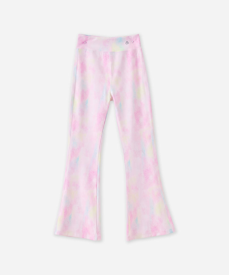 Pantalon de yoga évasé imprimé tendance pour enfants, pantalon long de sport décontracté léger et très élastique