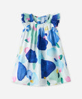Cute Fly Sleeve Kids Dress 100% Cotton Breathable Girls Casual Dress