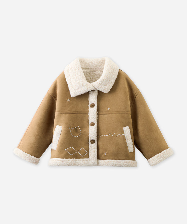 Suede and Sherpa fleece Jacket