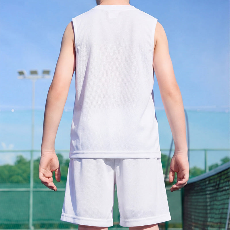 Boys Mesh Tracksuit Cool Feeling Quick Dry Sleeveless Top & Shorts Set