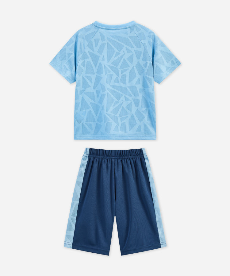 Breathable Quick Dry Kids Boys Short Set Stretchy Skin-Friendly Sports Short Suit