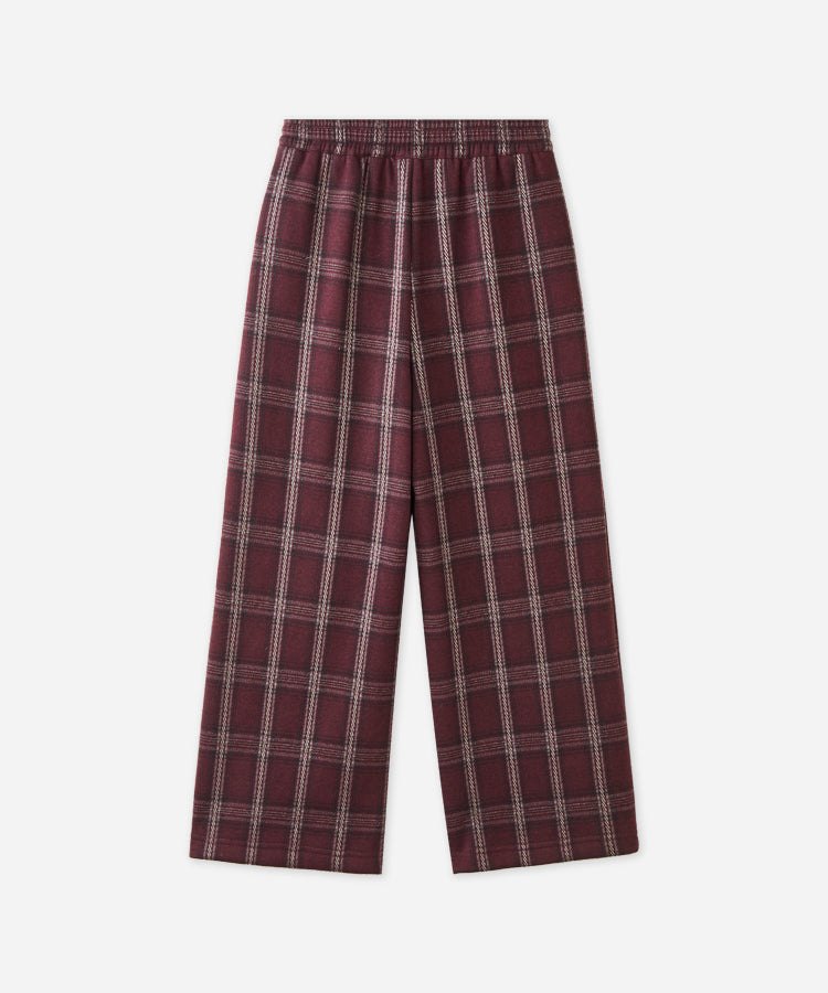 Casual Thickened Warm Plaid Kids Pants for Fall Winter