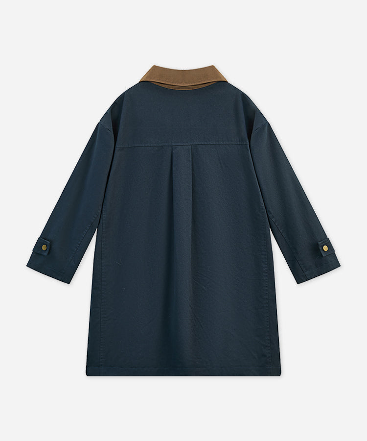 British Style Long Trench  Kids Boys Coat