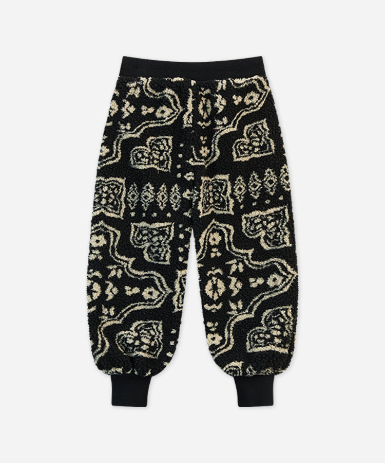 Kinder-Laternenhose aus Lammwoll-Jacquard mit Fleece-Futter für Herbst und Winter