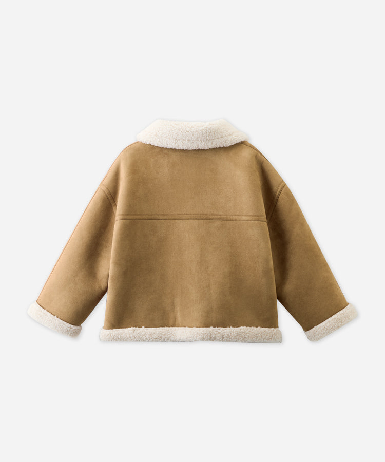 Suede and Sherpa fleece Jacket