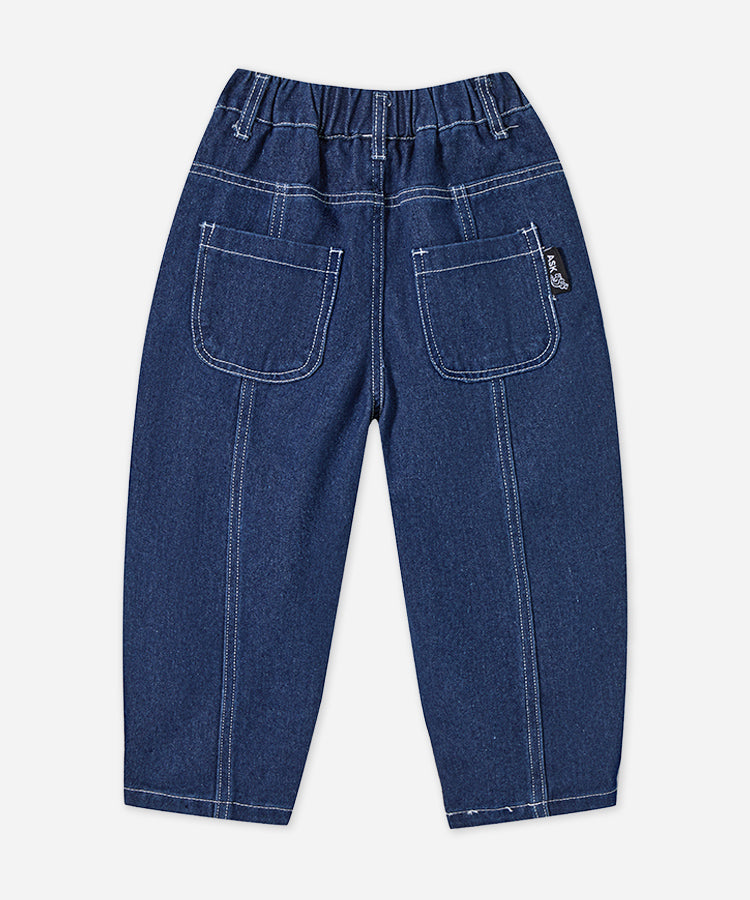 All-match Kinder Jungen Jeanshose Weiche Stretch-Tapered Freizeithose