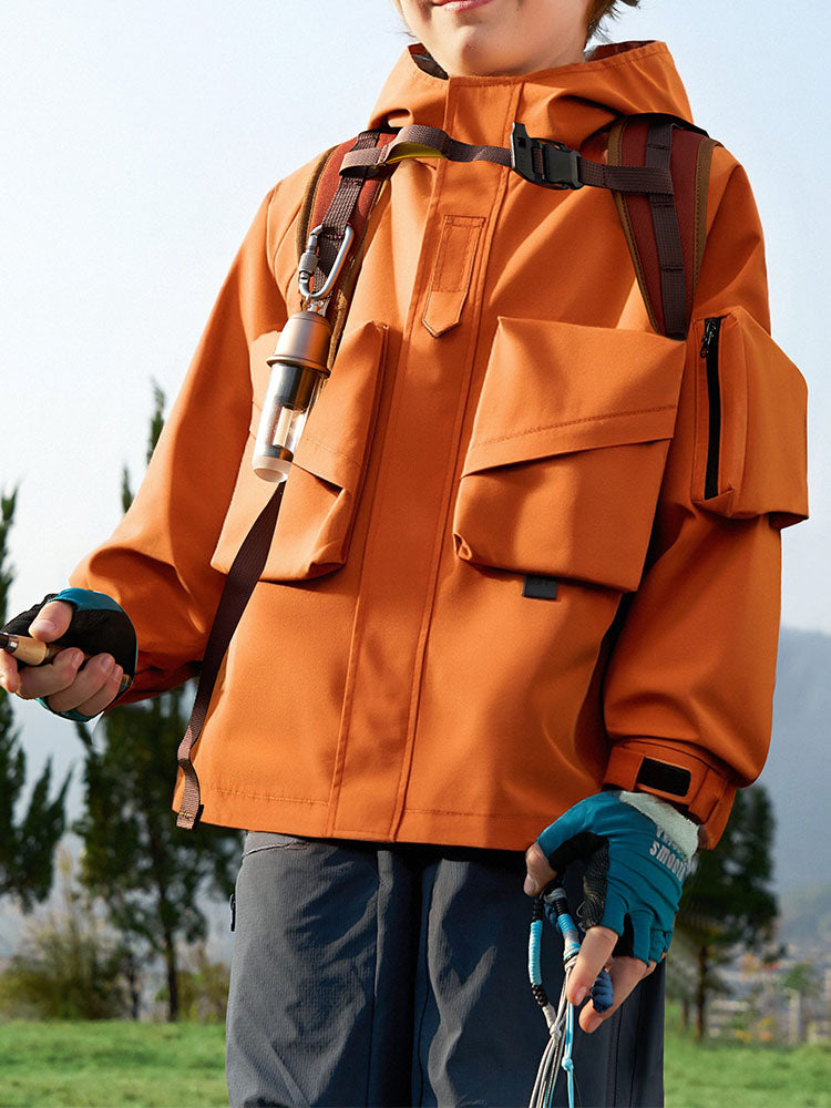 Kids Outdoor Jacket with 4 Pockets for Outdoor & Daily Wear