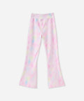Pantalon de yoga évasé imprimé tendance pour enfants, pantalon long de sport décontracté léger et très élastique