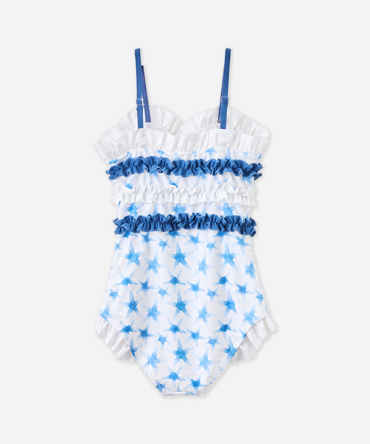 Kids Girls One Piece Swimwear UV Protection Chlorine Resistant