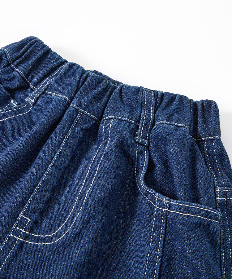 All-match Kinder Jungen Jeanshose Weiche Stretch-Tapered Freizeithose
