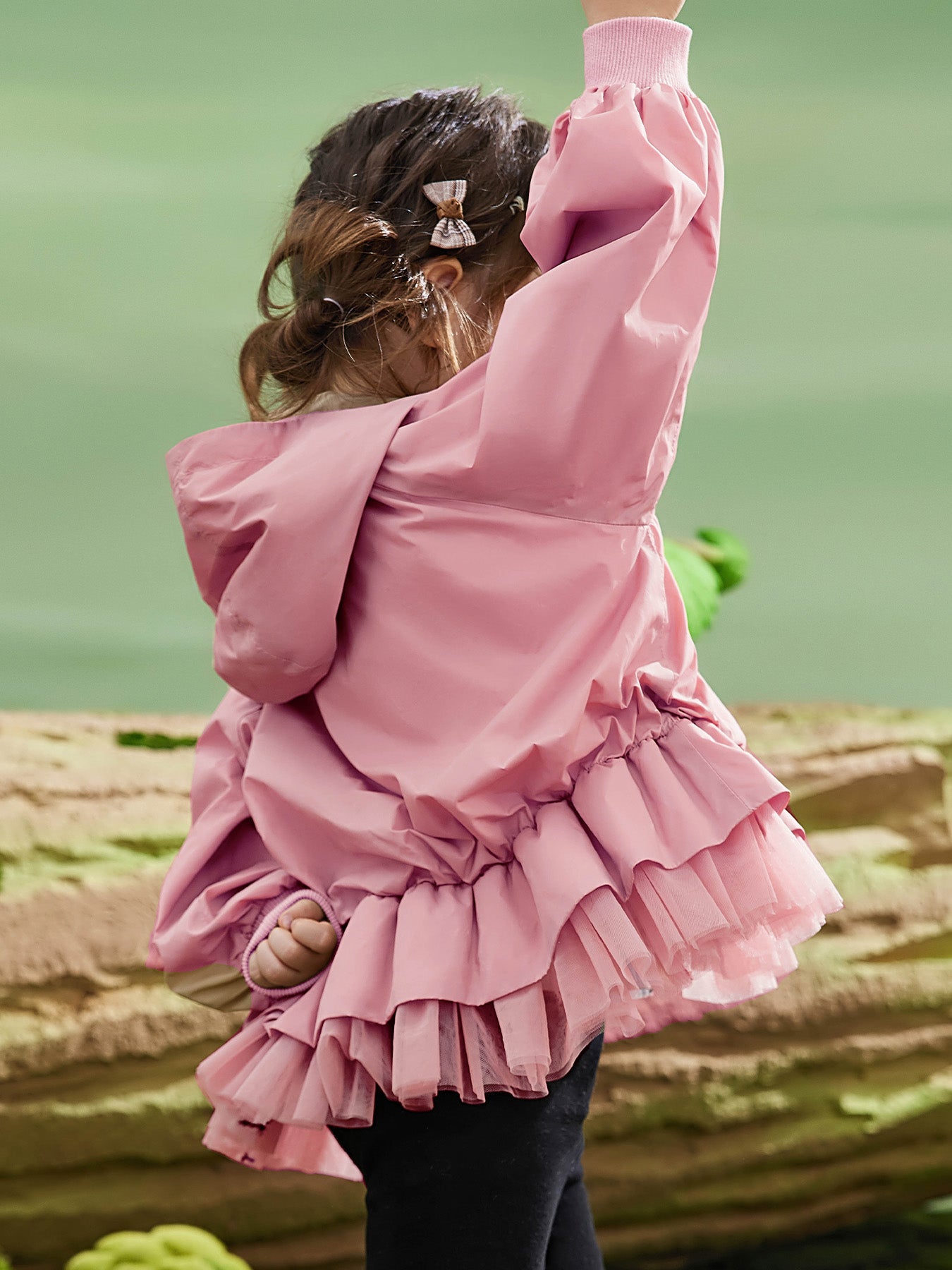 Spring/Summer Lightweight Hooded Jacket for Little Girls
