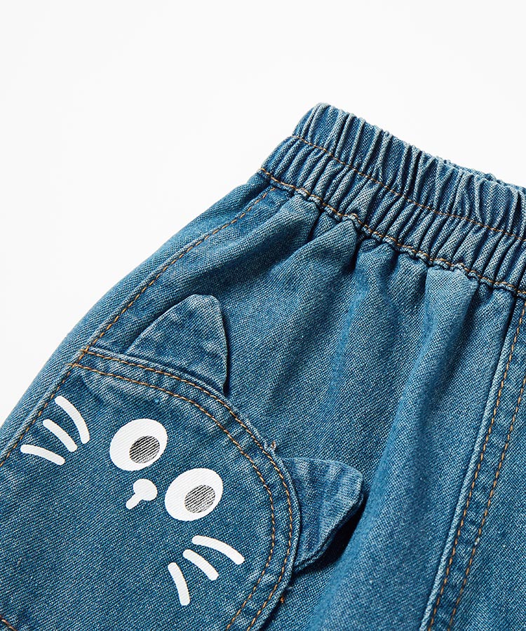 Dreidimensionale Katzenohren Kinderjeans