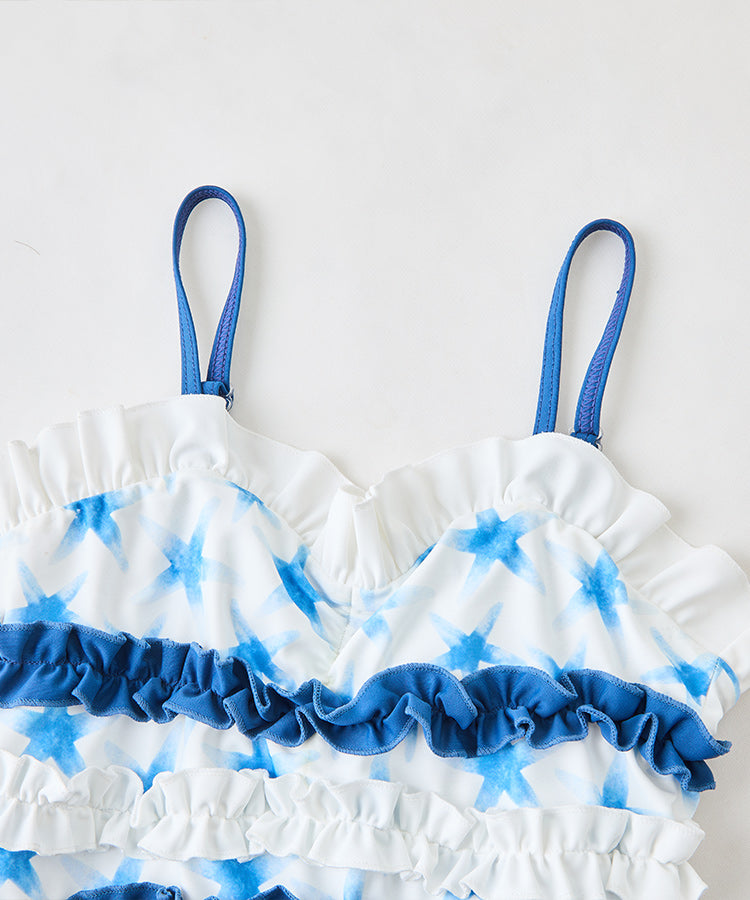 Kids Girls One Piece Swimwear UV Protection Chlorine Resistant