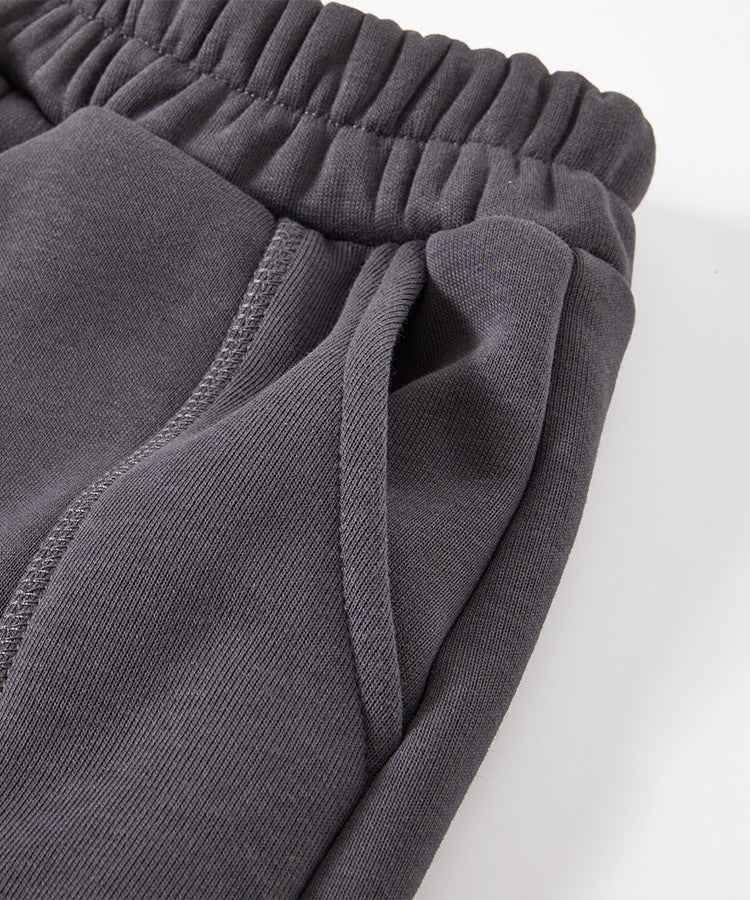 Jungen Strickfleece-Hose, locker sitzende, dicke, warme Freizeithose für Kinder für Herbst Winter