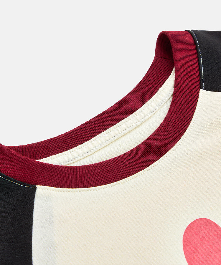100% Cotton Kids Long Sleeve Top | Raglan Sleeve Cat Print T-Shirt