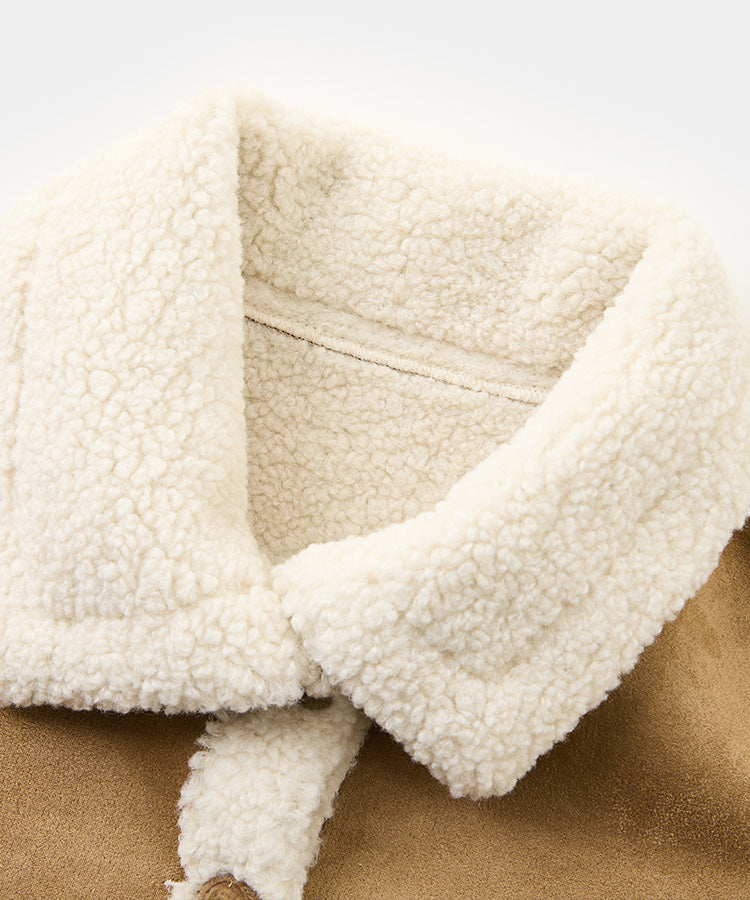 Suede and Sherpa fleece Jacket