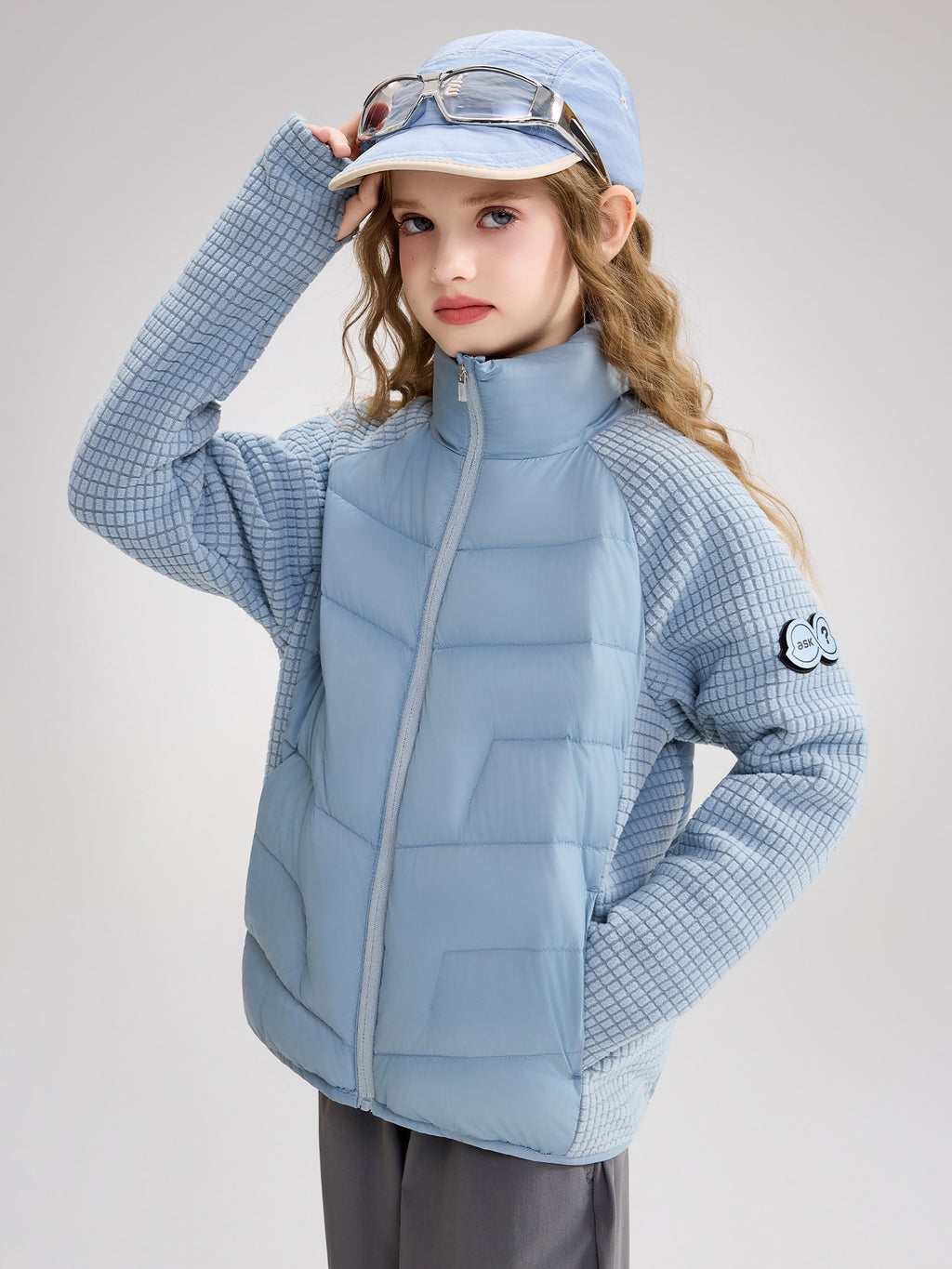 Lightweight White Goose Down Kids Jacket