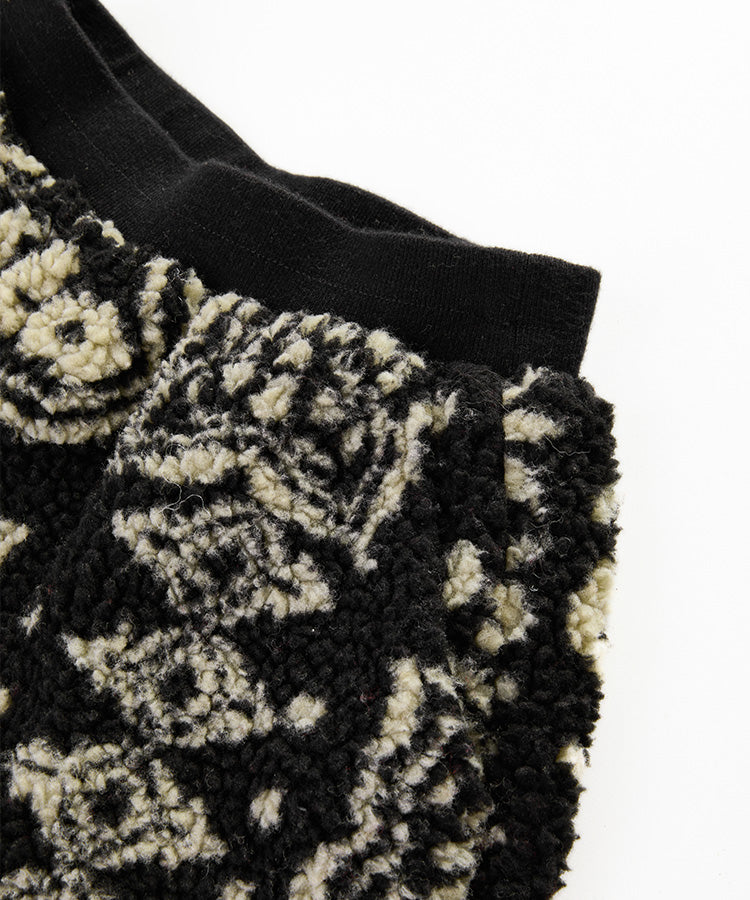 Kinder-Laternenhose aus Lammwoll-Jacquard mit Fleece-Futter für Herbst und Winter