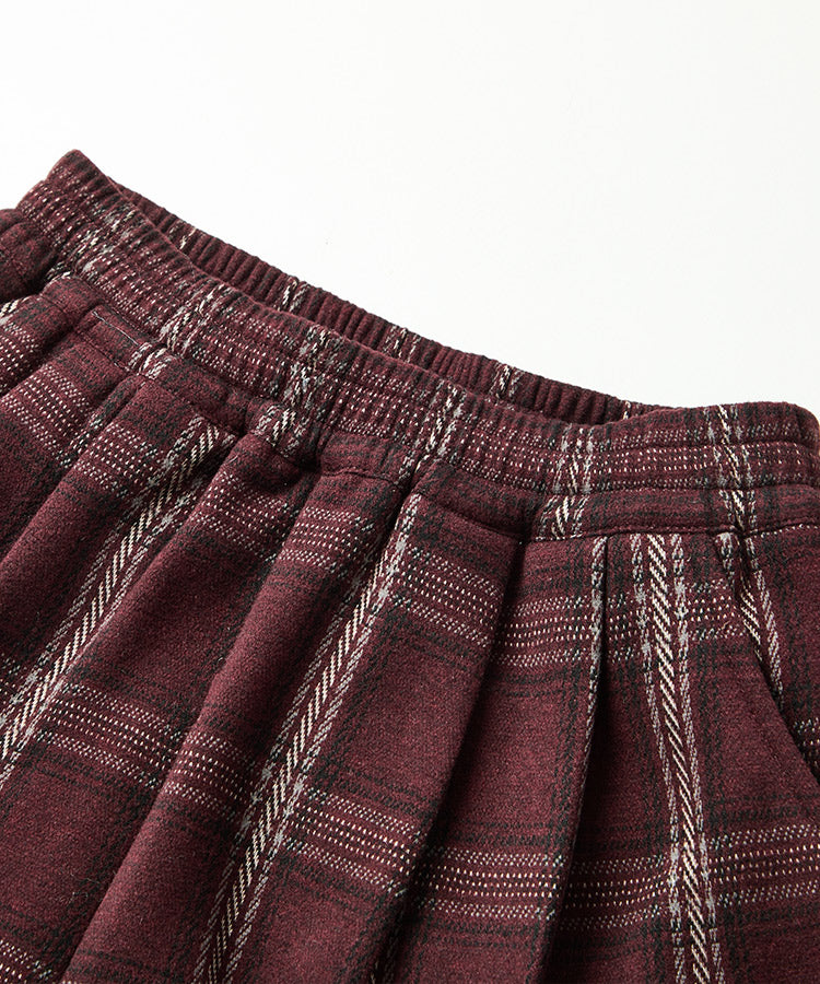 Casual Thickened Warm Plaid Kids Pants for Fall Winter
