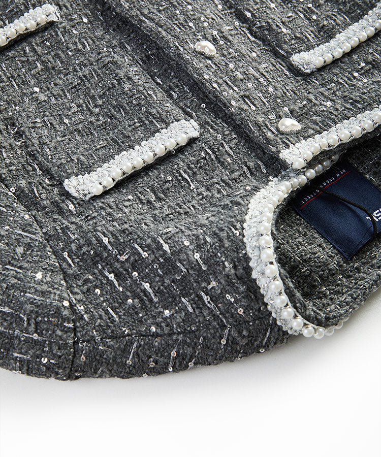 Kinder Mädchen Tweed Mantel