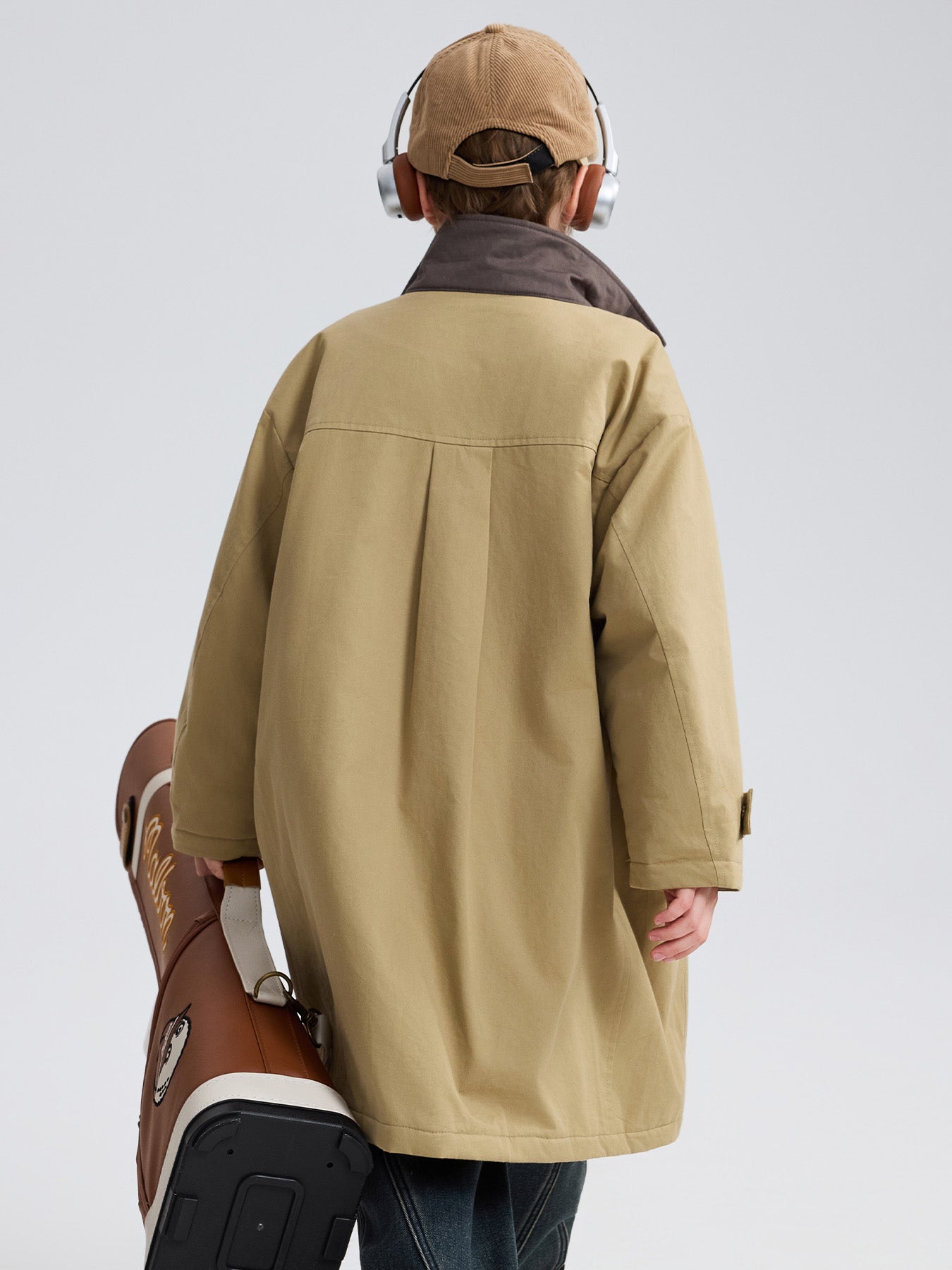 British Style Long Trench  Kids Boys Coat