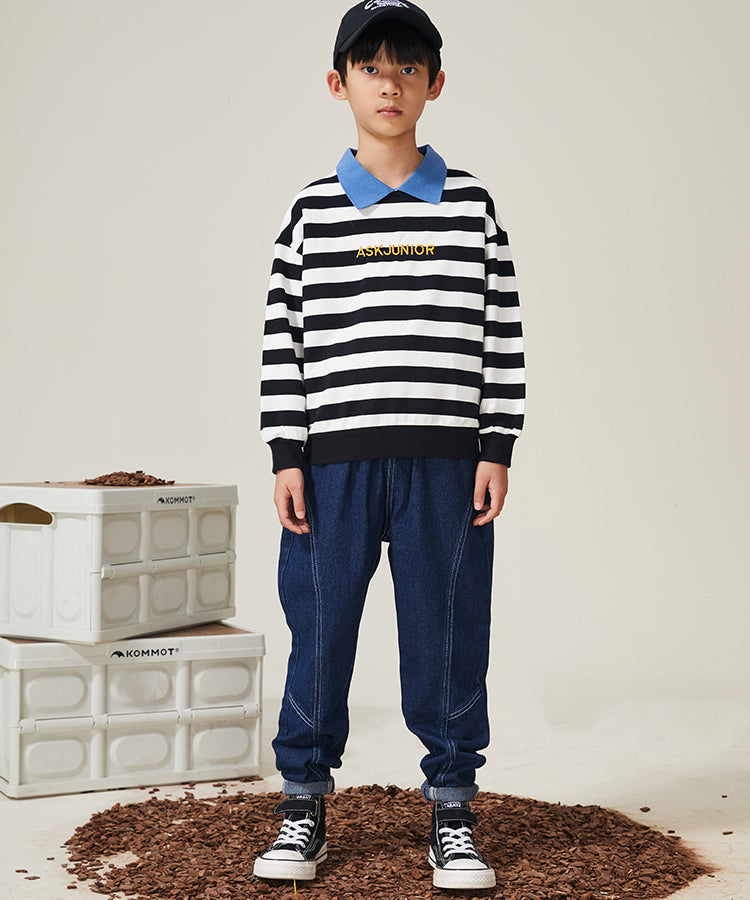 Boys Jeans Pants Loose Fit Straight Leg | Soft & Breathable Denim Trousers