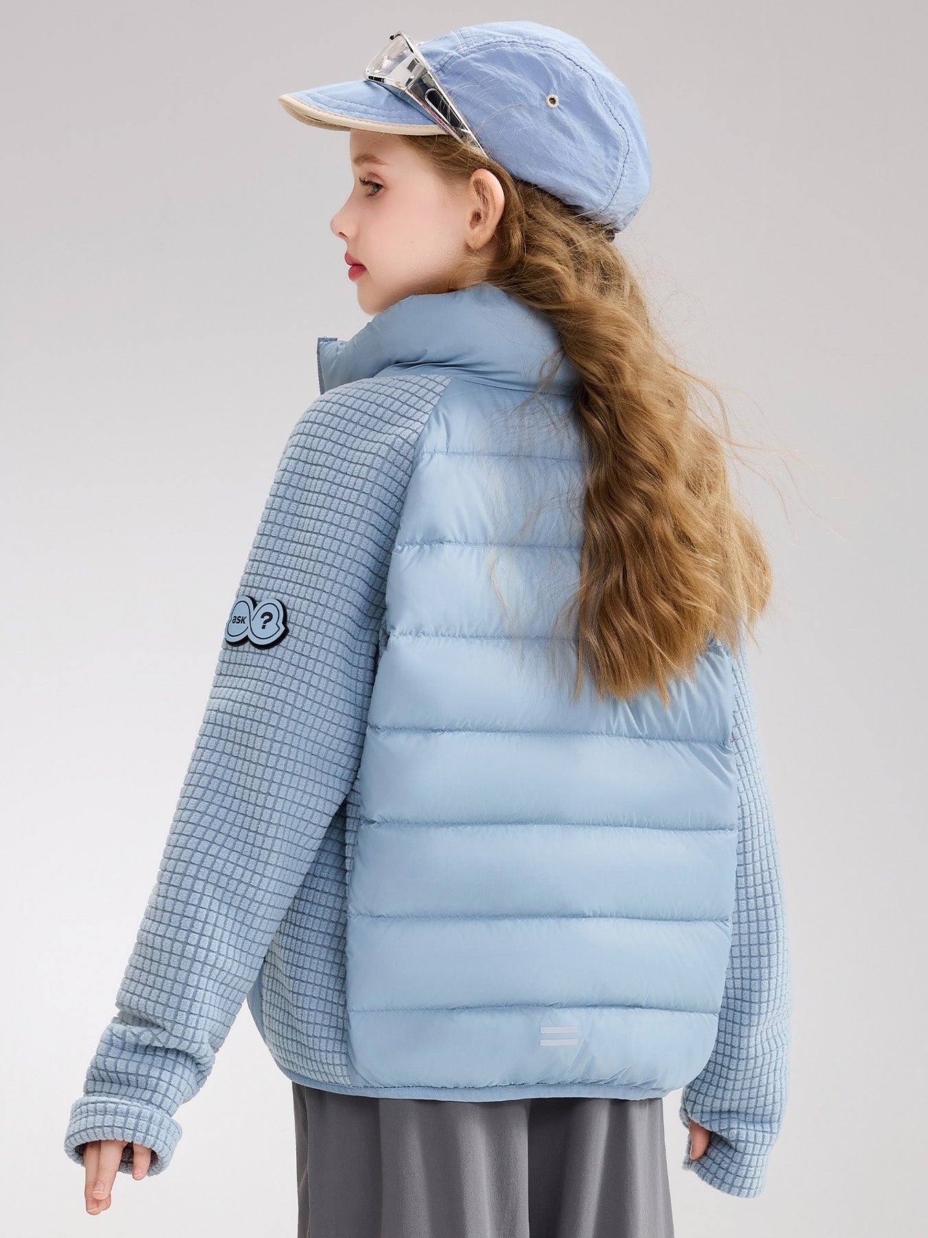 Lightweight White Goose Down Kids Jacket