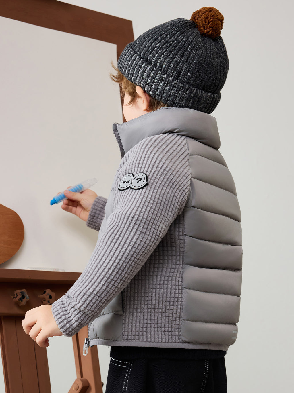 Lightweight White Goose Down Kids Jacket