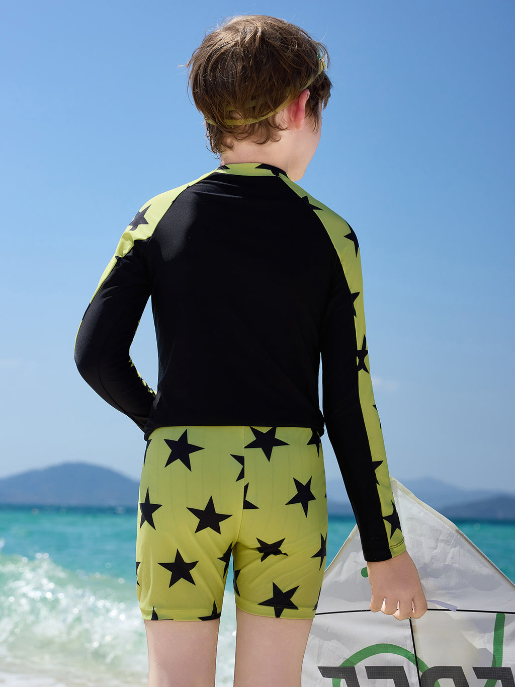 2-Piece Kids Boys Swimwear Quick Dry Sun Protection Stretch Swimsuit