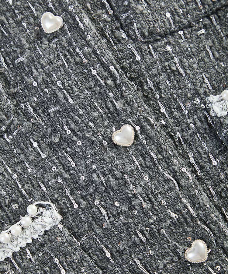 Kinder Mädchen Tweed Mantel