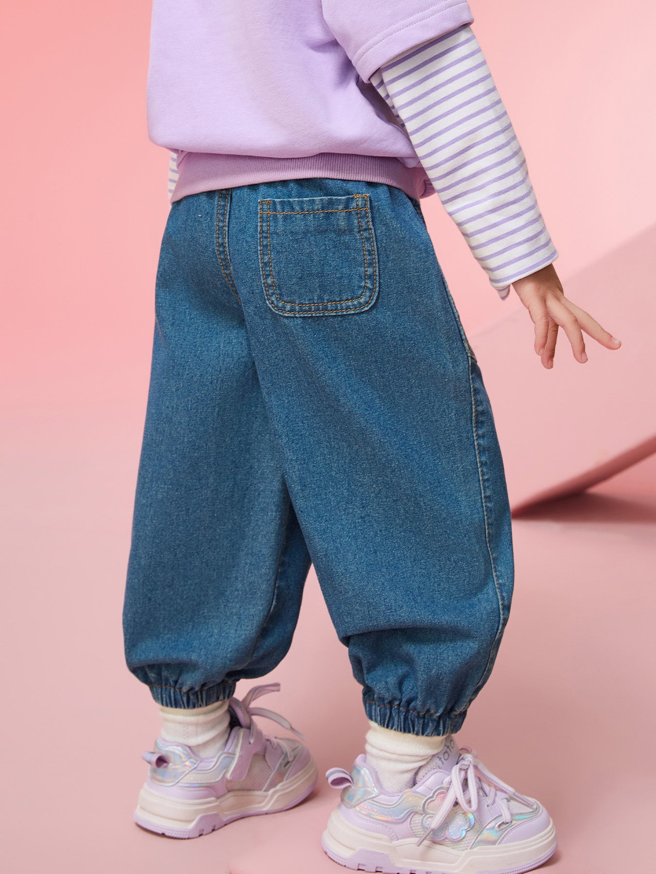 Dreidimensionale Katzenohren Kinderjeans