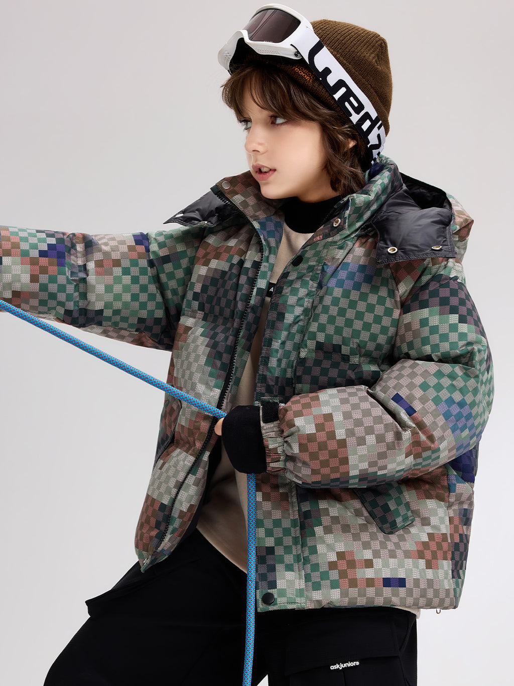 Detachable Hood Quilted Down Kids Coats