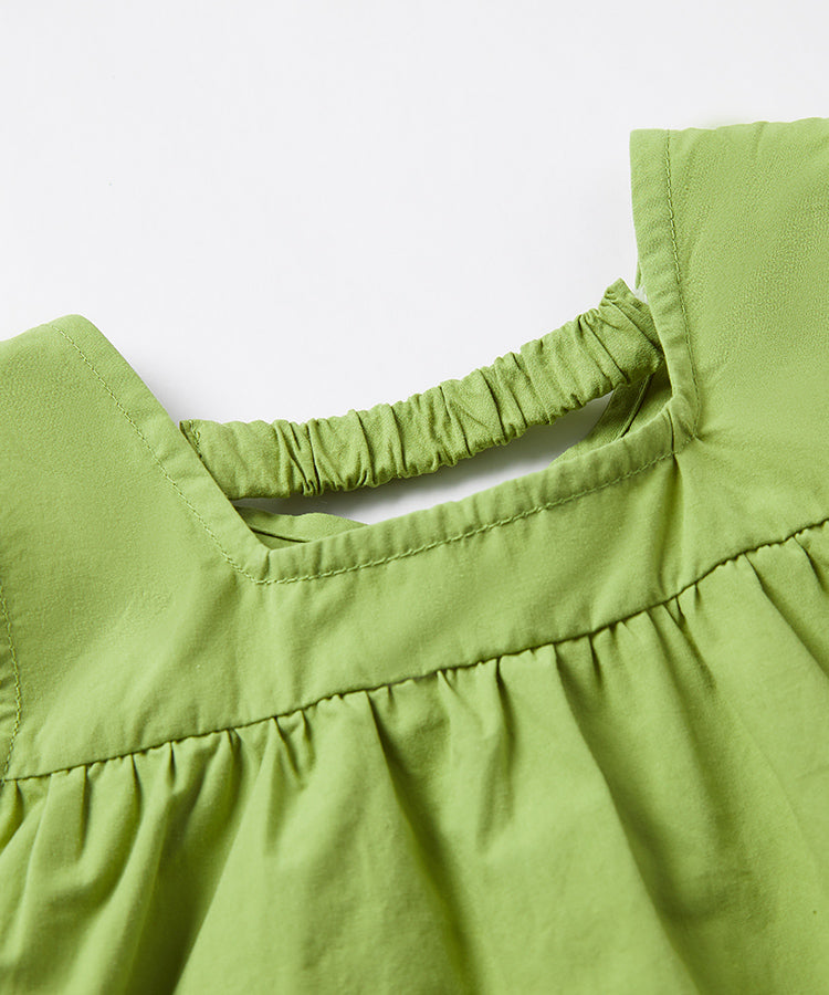 Cotton Kids Girls Sets, Sleeveless Top & Elastic Waist Shorts