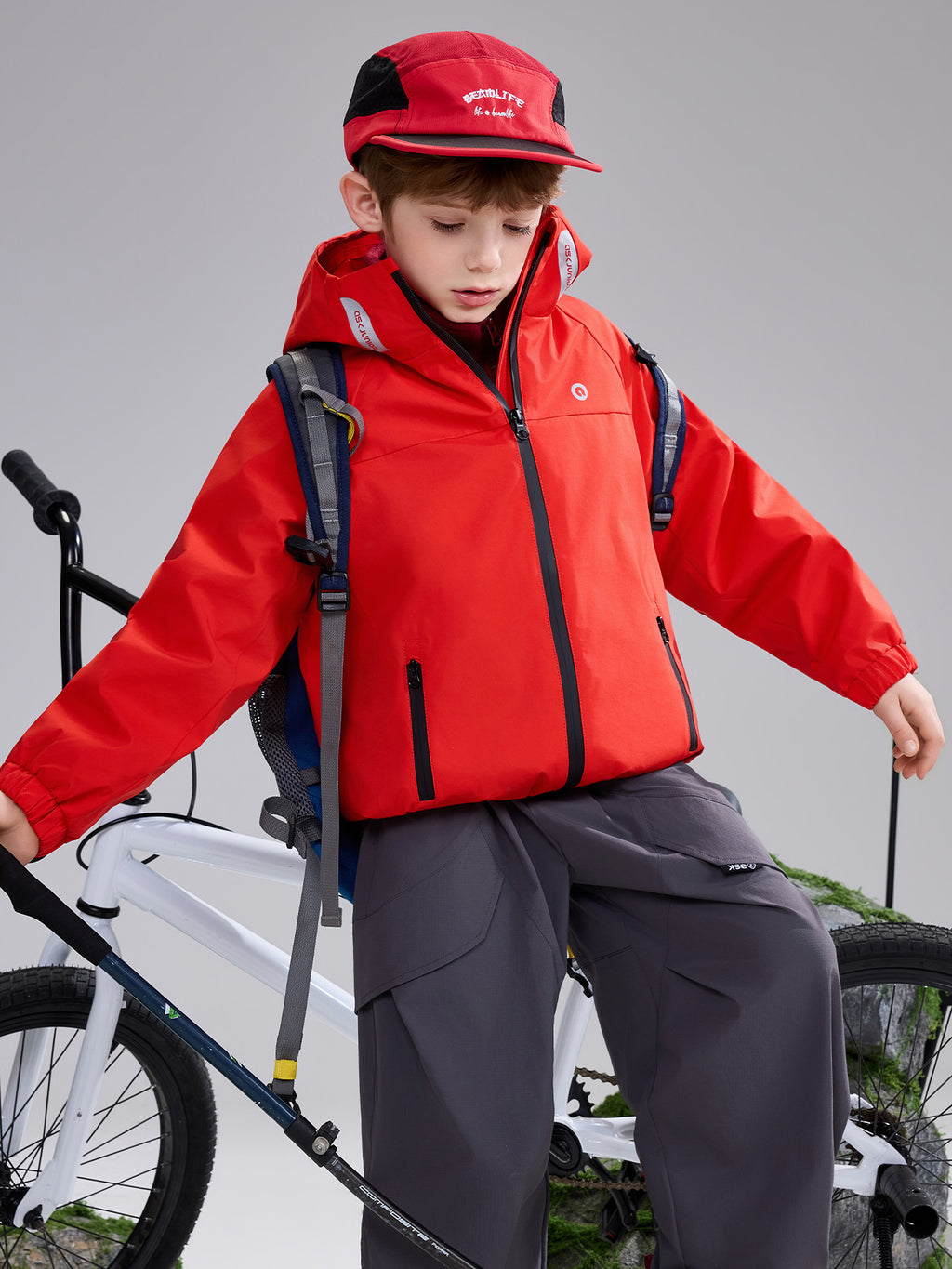 Wasserdichte winddichte reflektierende Kinder-Outdoor-Shell-Jacke