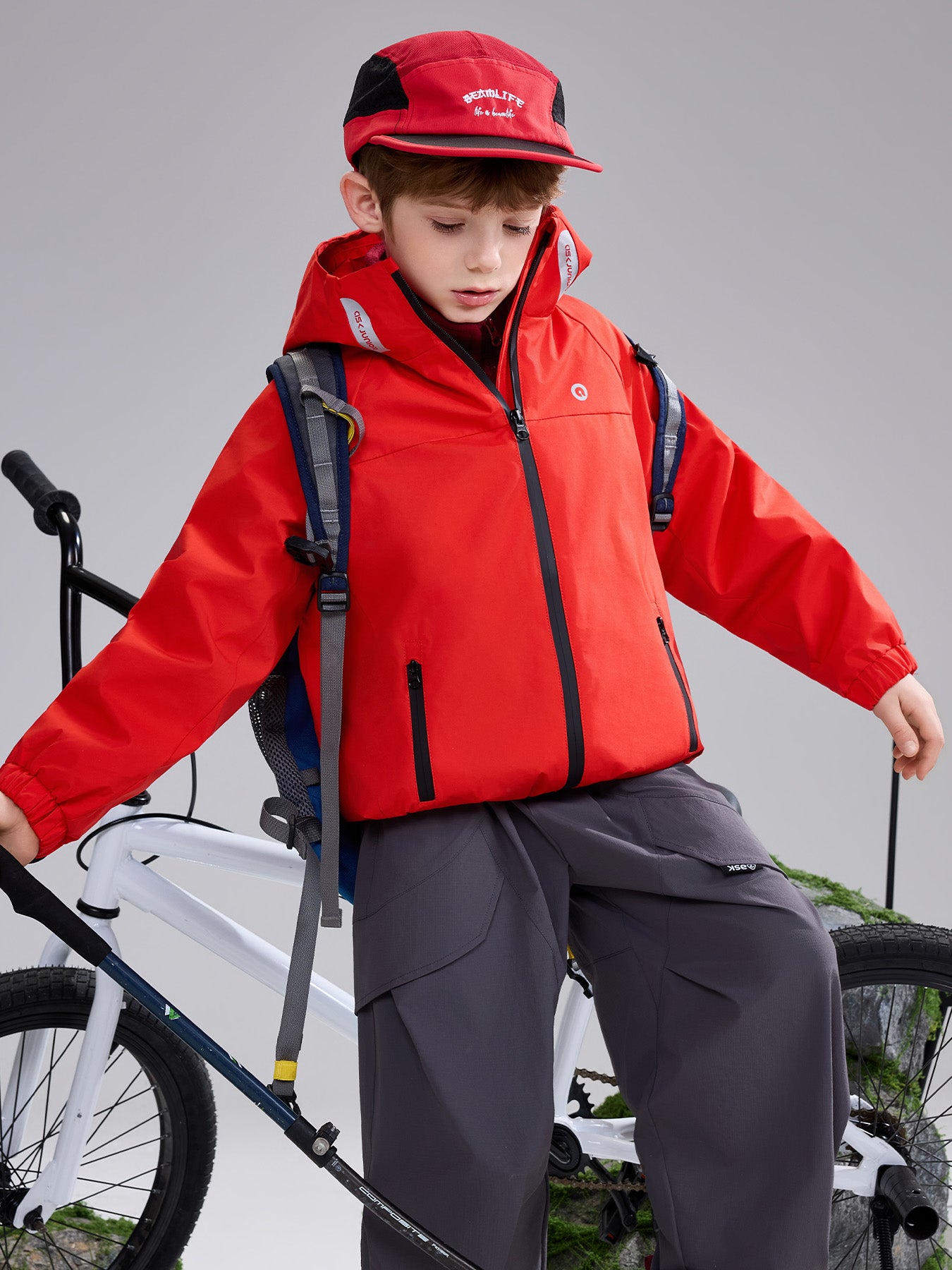 Wasserdichte winddichte reflektierende Kinder-Outdoor-Shell-Jacke